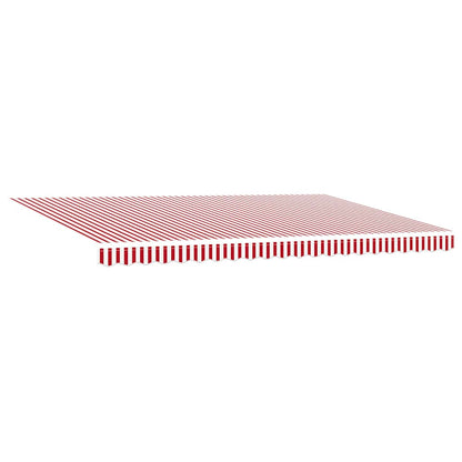 vidaXL Awning Red and White 500 x 300 x 165 cm Polyester and Metal