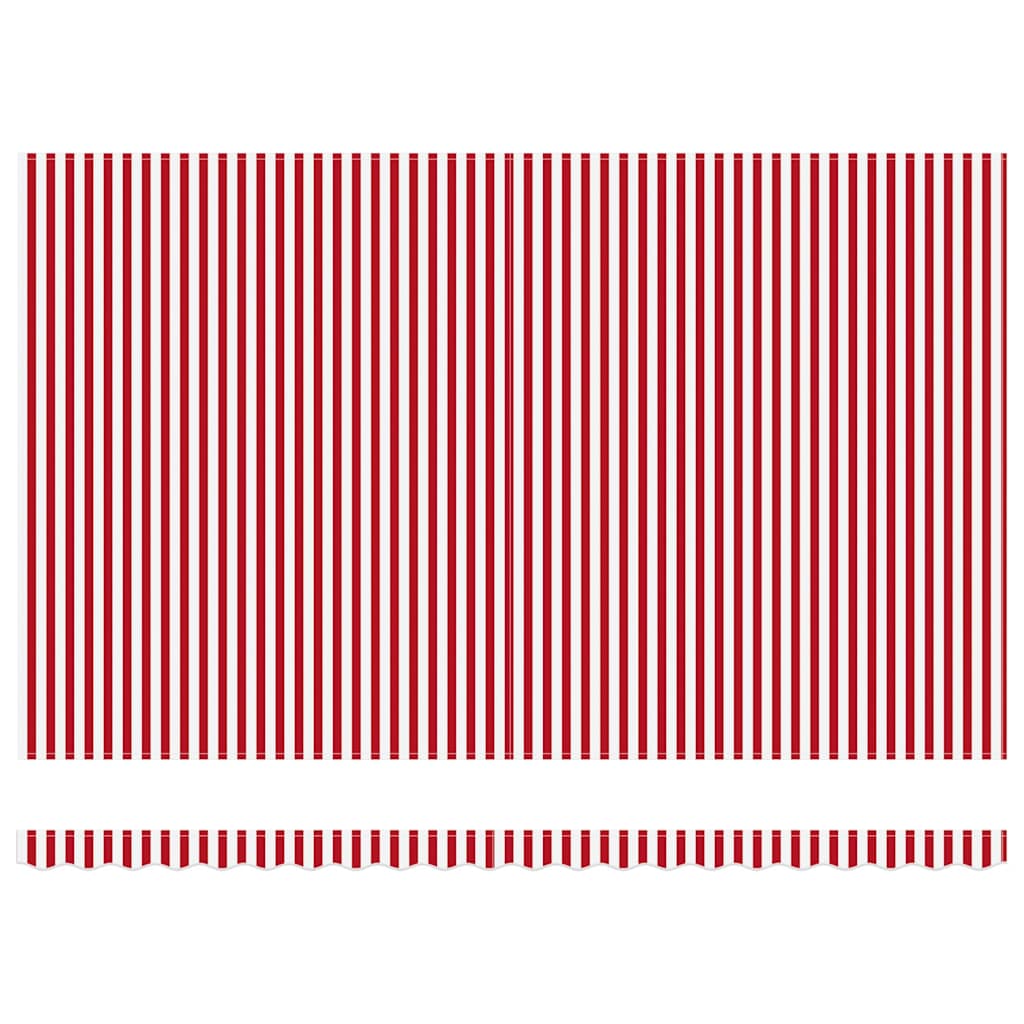 vidaXL Awning Red and White 500 x 300 x 165 cm Polyester and Metal