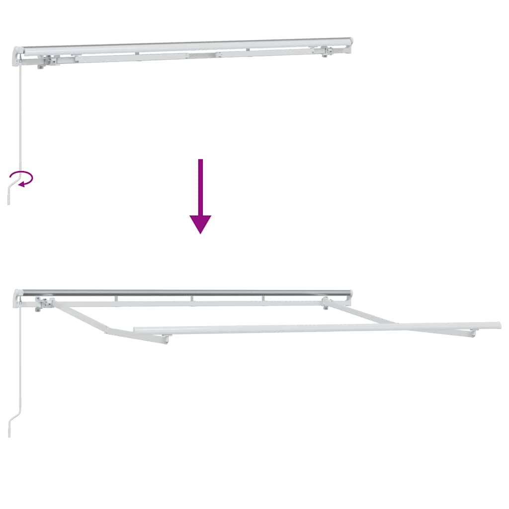 vidaXL Awning Red and White 500 x 300 x 165 cm Polyester and Metal