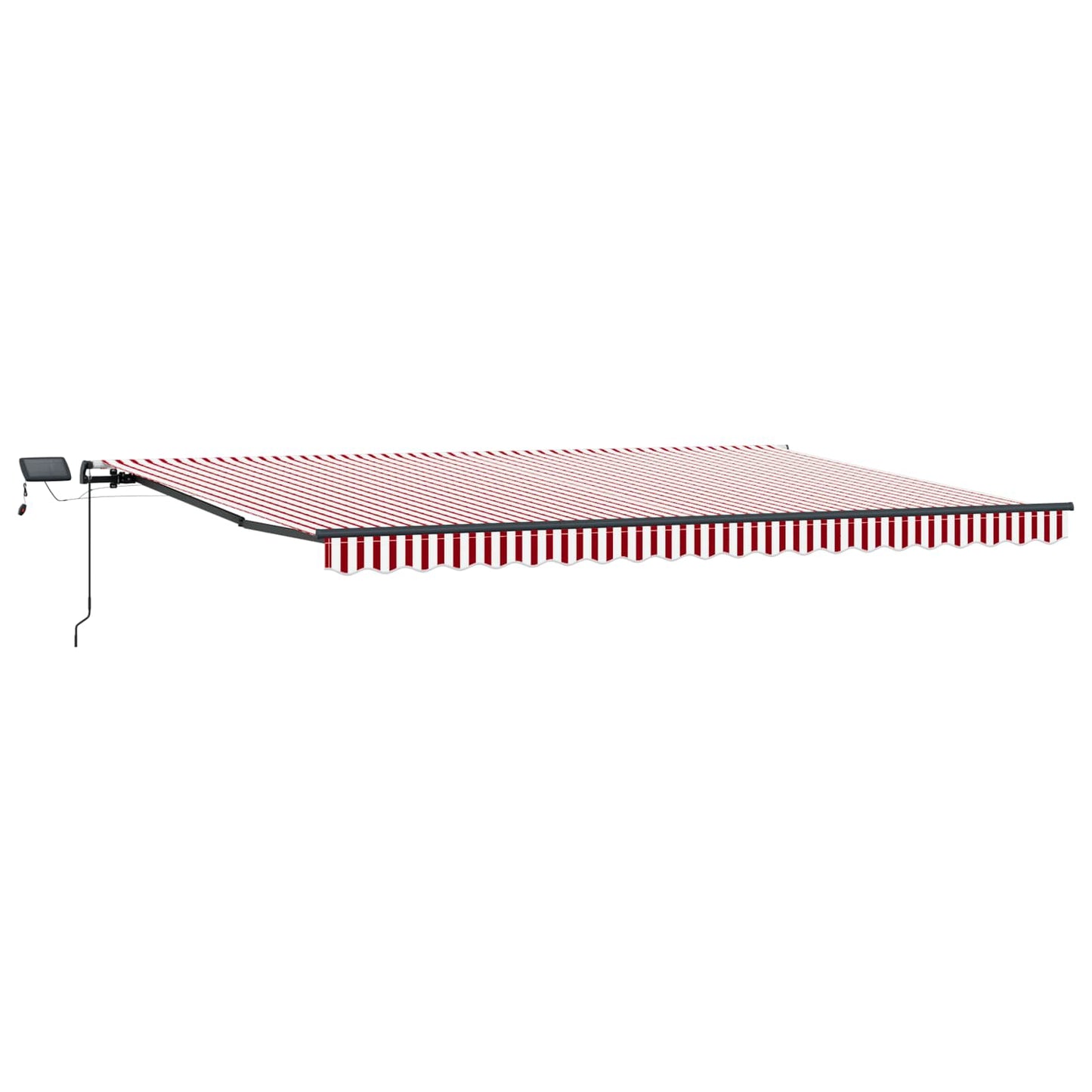 vidaXL Retractable Awning Red and White 500 x 300 cm