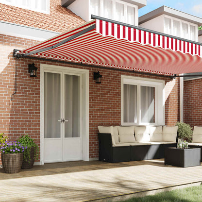 vidaXL Awning Frame Red and White 500 x 300 cm