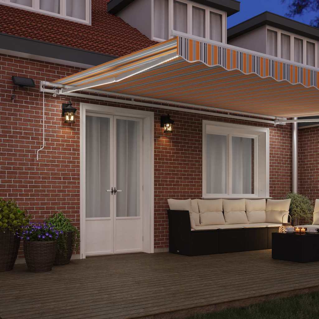 vidaXL Retractable Awning Multicolour 500 x 300 x 165 cm