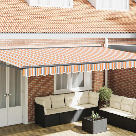 vidaXL Awning Frame Blue and Orange 500 x 300 cm