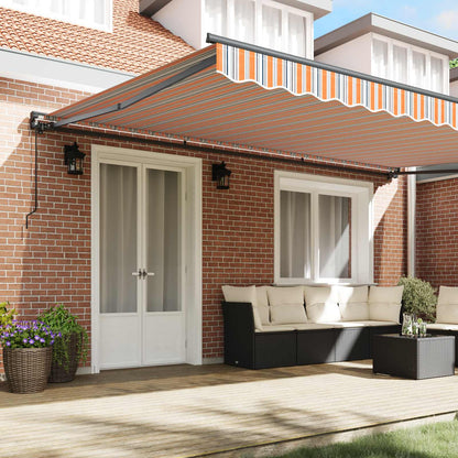 vidaXL Awning Frame Blue and Orange 500 x 300 cm