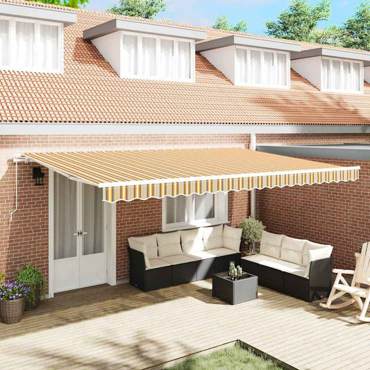 vidaXL Retractable Awning Multicolour 500 x 300 x 165 cm