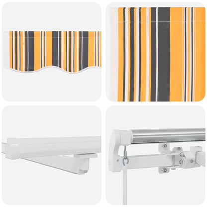 vidaXL Retractable Awning Multicolour 500 x 300 cm Fabric and Steel