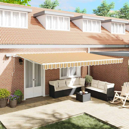 vidaXL Retractable Awning Multicolour 500 x 300 cm