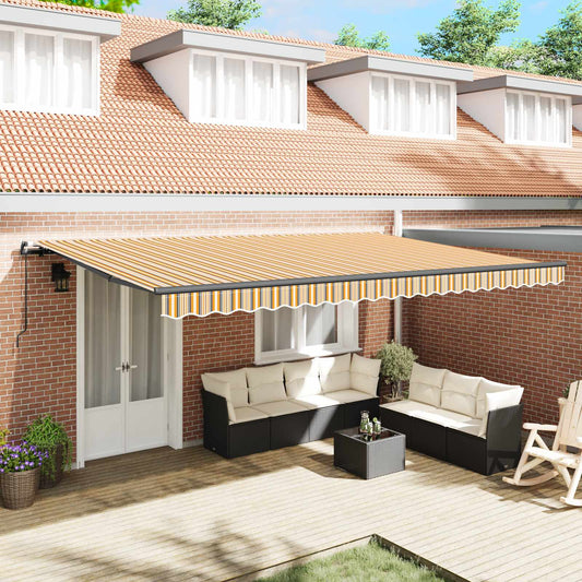vidaXL Retractable Awning Multicolour 500 x 300 cm