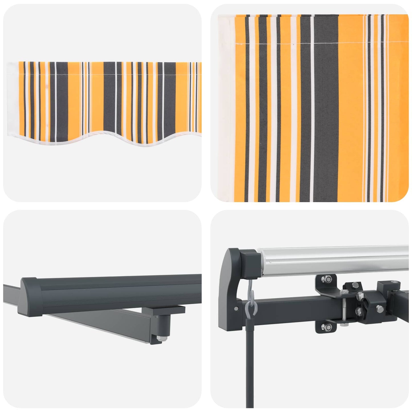vidaXL Retractable Awning Multicolour 500 x 300 cm Fabric