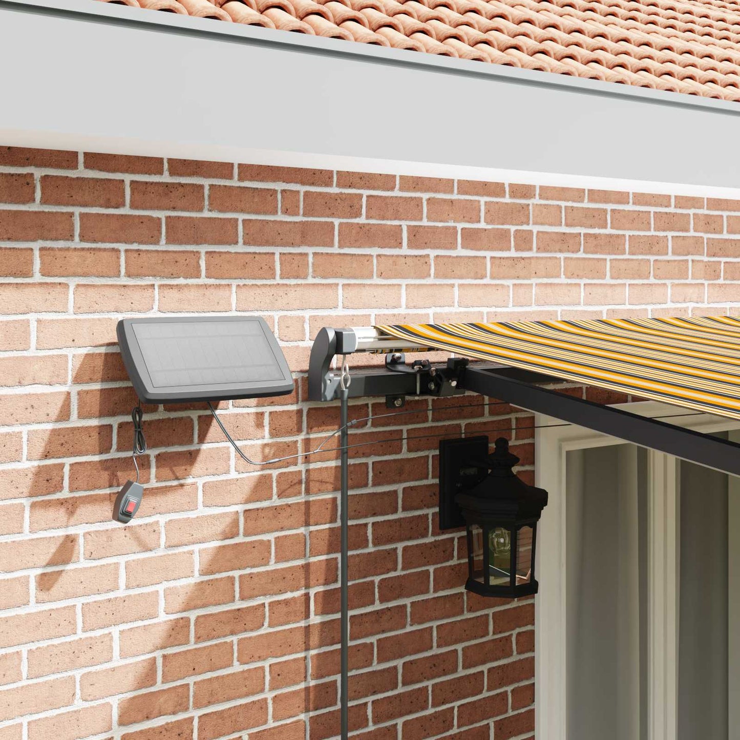 vidaXL Retractable Awning Multicolour 500 x 300 cm Fabric