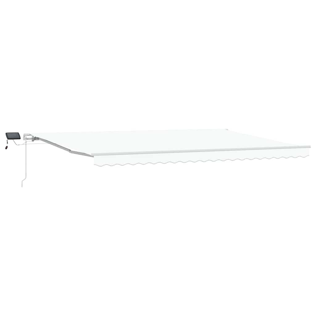 vidaXL Retractable Awning White 500 x 300 cm Fabric and Aluminium