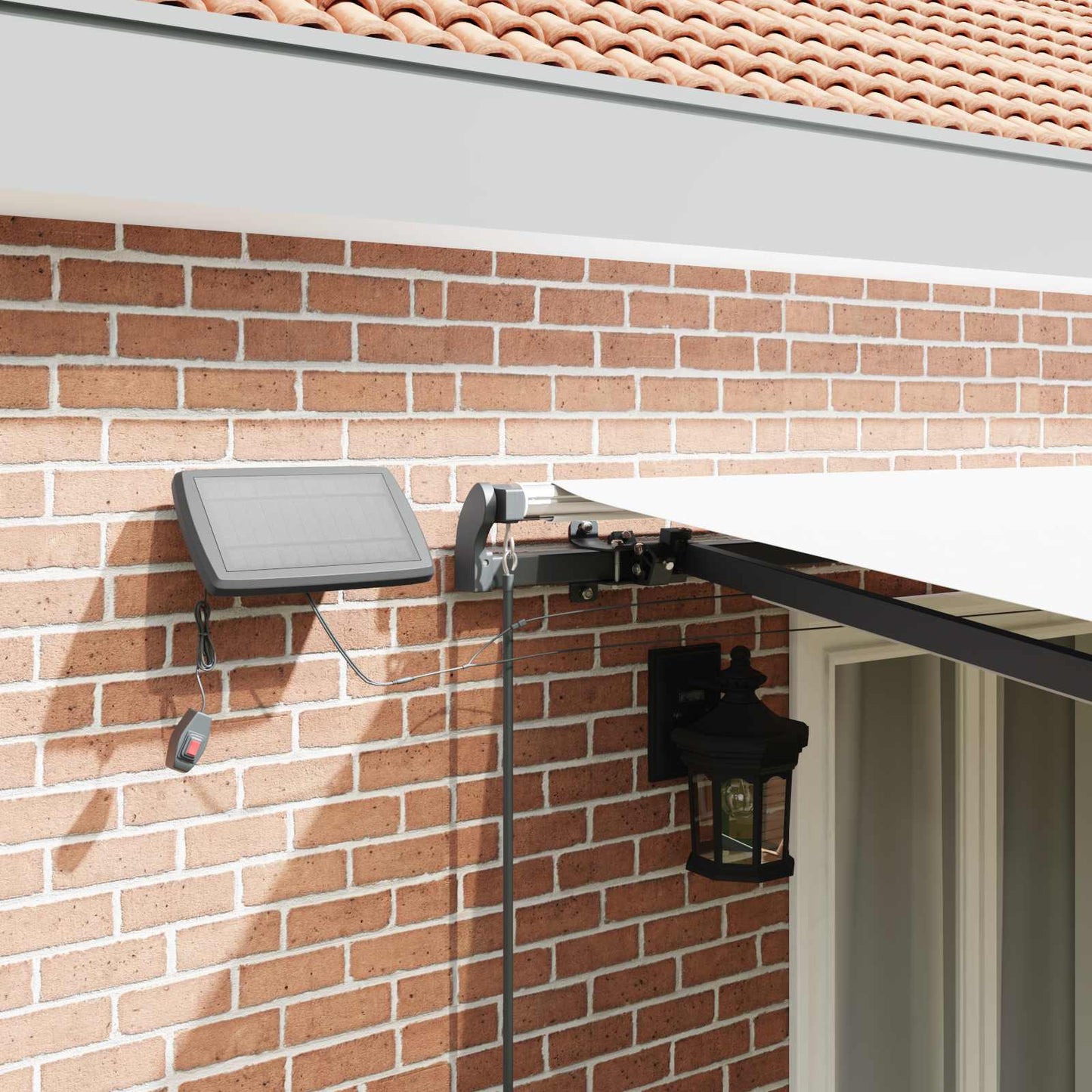 vidaXL Retractable Awning White 500 x 300 cm Fabric and Aluminium