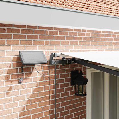 vidaXL Retractable Awning White 500 x 300 cm Fabric and Aluminium