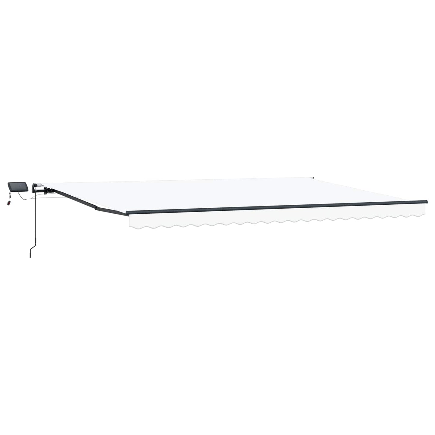 vidaXL Retractable Awning White 500 x 300 cm Fabric and Aluminium