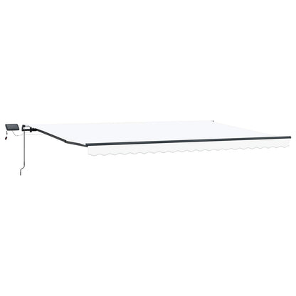 vidaXL Retractable Awning White 500 x 300 cm Fabric and Aluminium