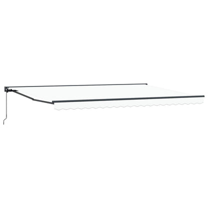 vidaXL Awning Frame White 500 x 300 cm Polyester with PU coating