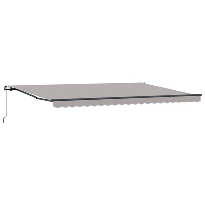 vidaXL Retractable Awning Light Grey 500 x 300 cm
