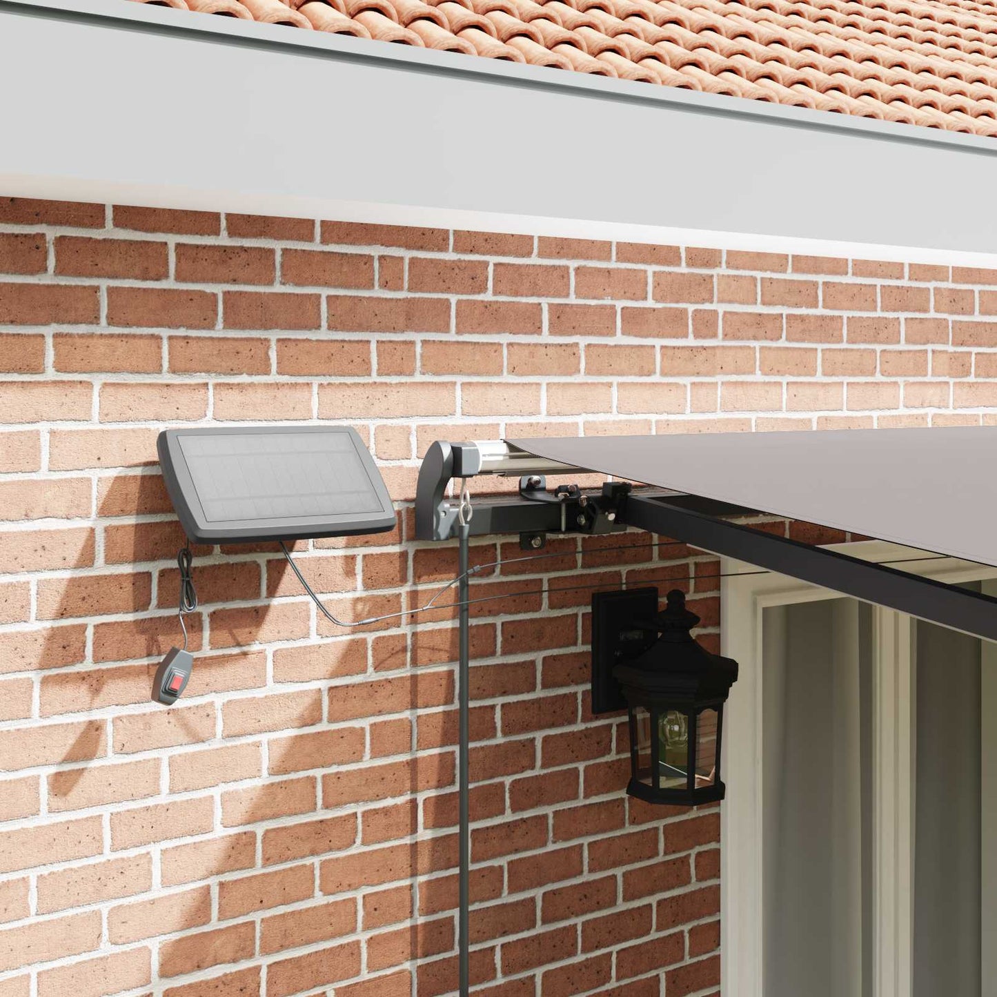 vidaXL Retractable Awning Light grey 500 x 300 cm Fabric