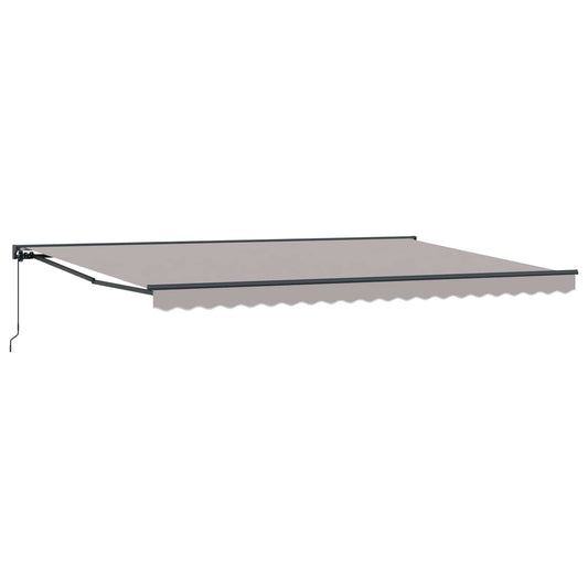 vidaXL Awning Frame Light Grey 500 x 300 cm Polyester with PU coating