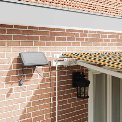 vidaXL Retractable Awning Green and yellow 500 x 300 cm