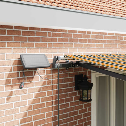 vidaXL Retractable Awning Green and yellow 500 x 300 cm