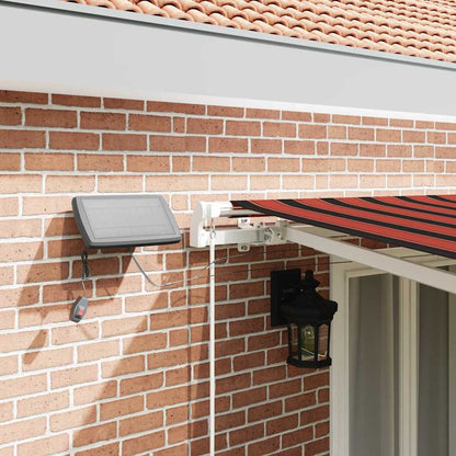 vidaXL Retractable Awning Orange and brown 500 x 350 cm