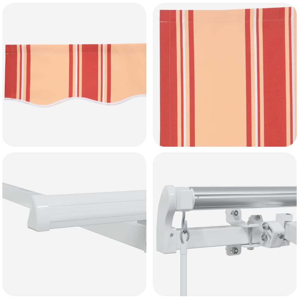 vidaXL Retractable Awning Retractable Yellow and Orange 500 x 350 cm