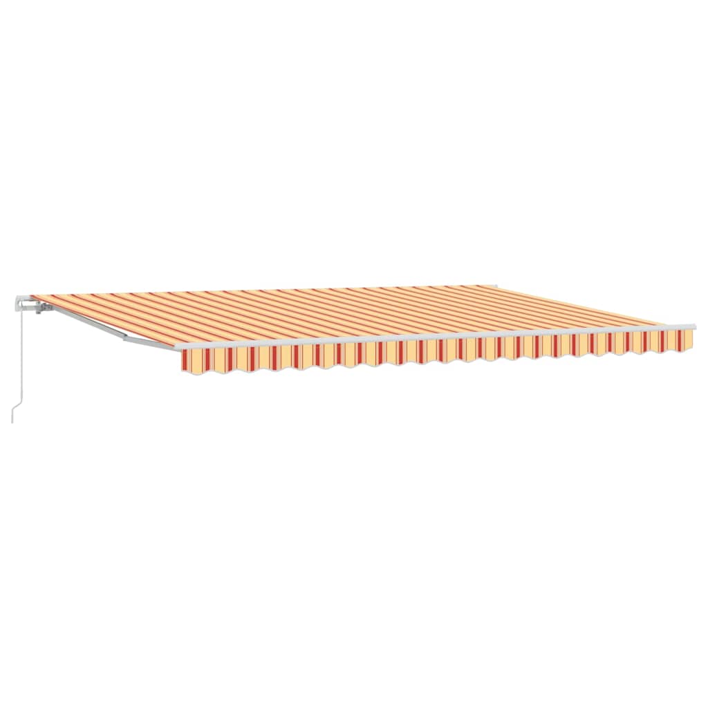 vidaXL Retractable Awning Retractable Yellow and Orange 500 x 350 cm