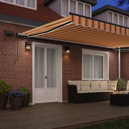 vidaXL Retractable Awning Yellow and Orange 500 x 350 cm
