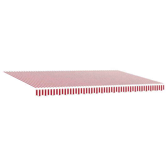vidaXL Retractable Awning Red and White 500 x 350 cm