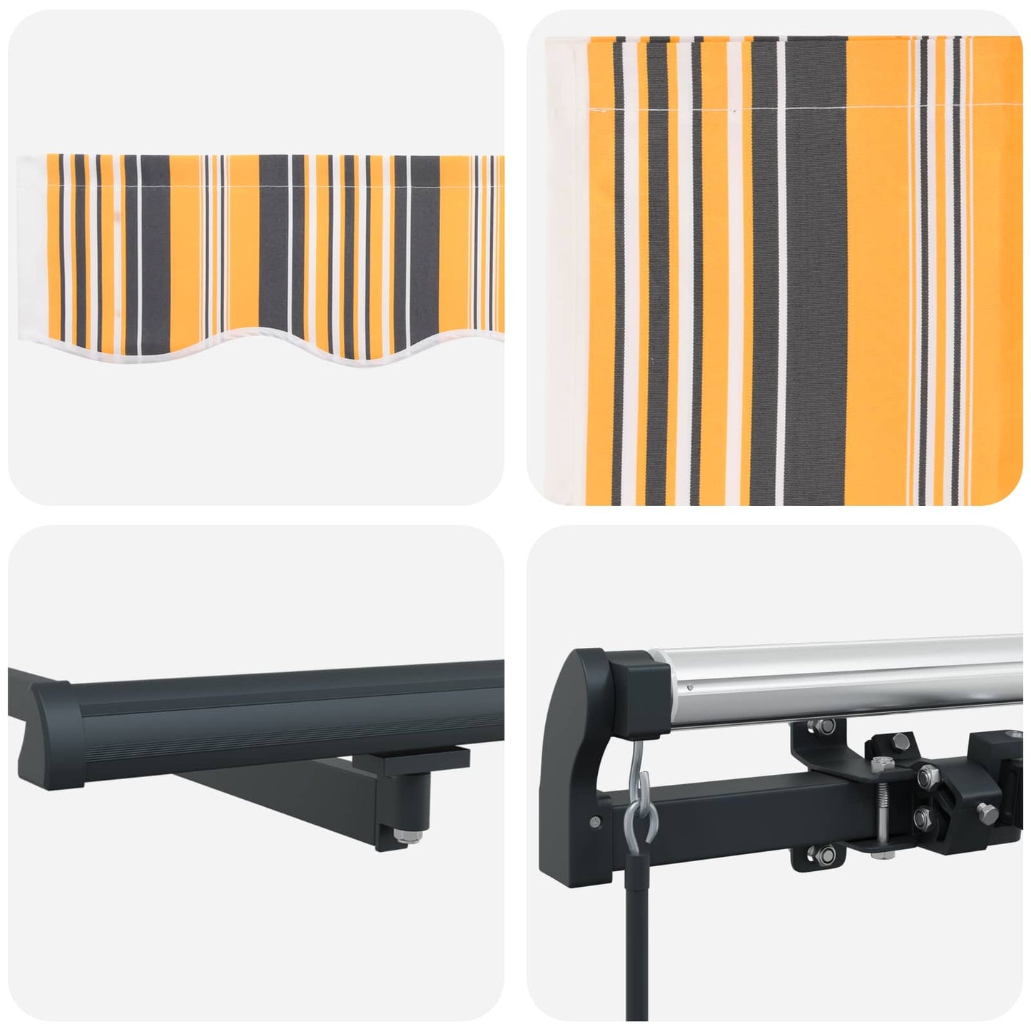 vidaXL Retractable Awning Multicolour 500 x 350 cm