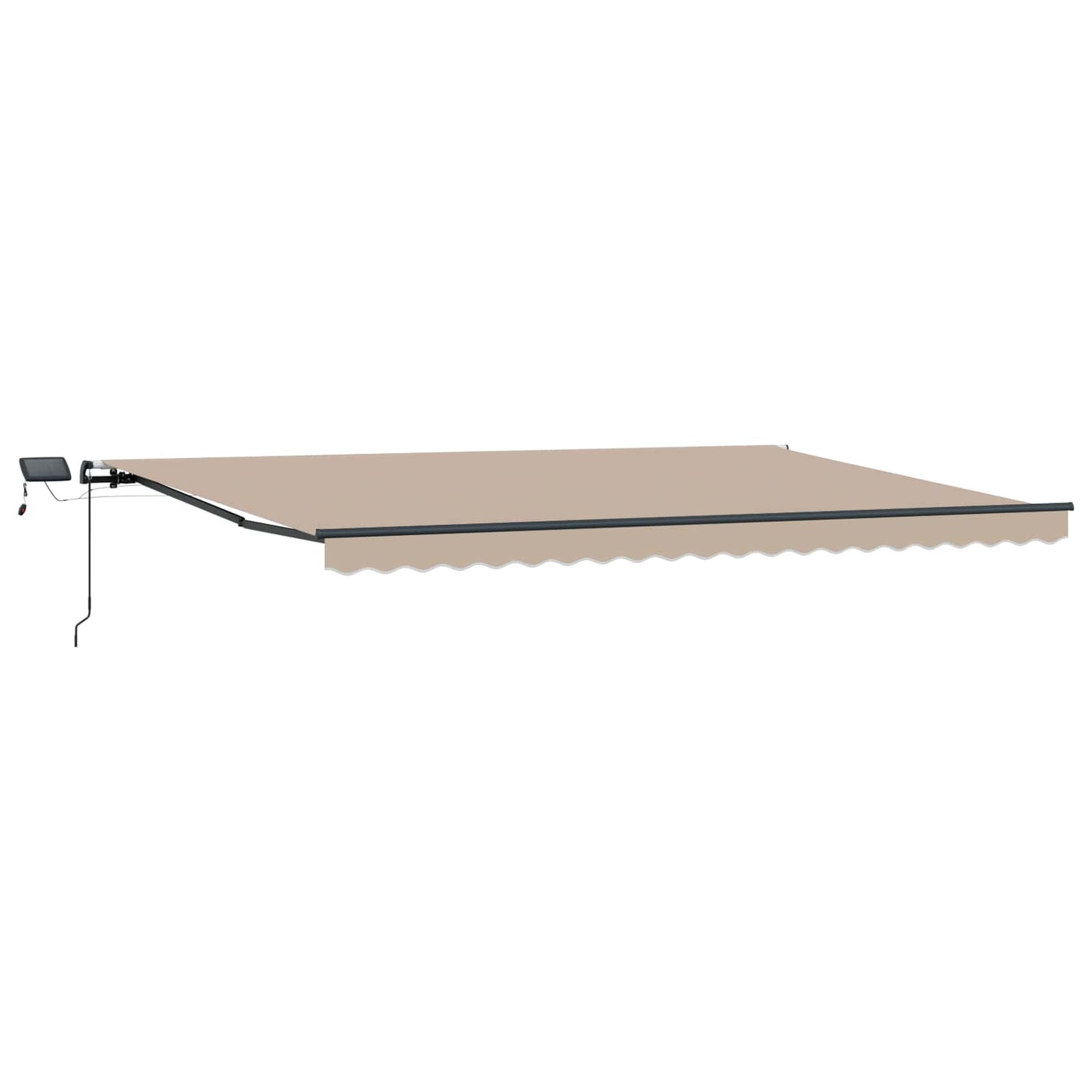 vidaXL Retractable Awning Beige 500 x 350 cm Fabric and Aluminium