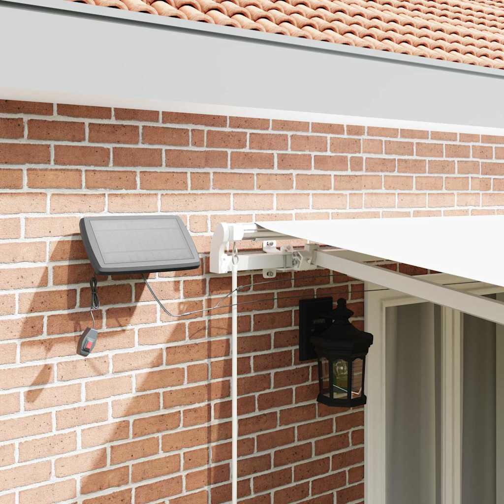 vidaXL Retractable Awning White 500 x 350 cm Fabric and Aluminium