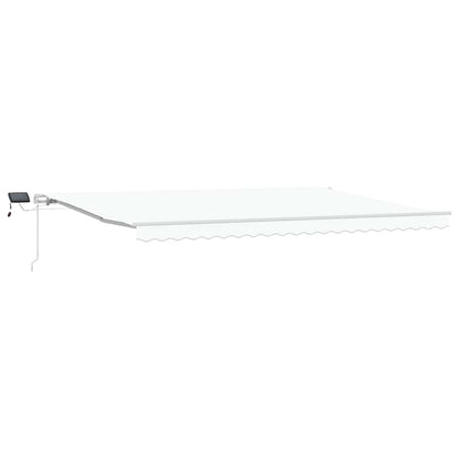 vidaXL Retractable Awning White 500 x 350 cm Fabric and Aluminium