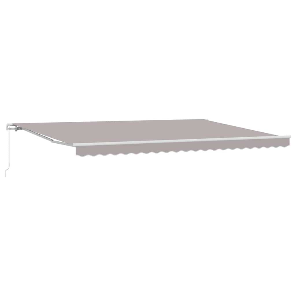 vidaXL Retractable Awning Light Grey 500 x 350 cm