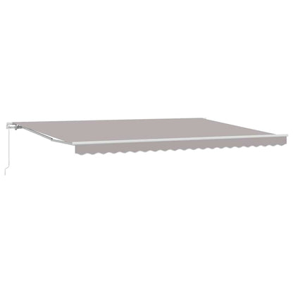 vidaXL Retractable Awning Light Grey 500 x 350 cm