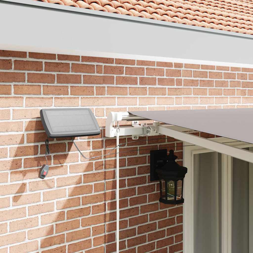 vidaXL Retractable Awning Light Grey 500 x 350 cm Fabric and Aluminium
