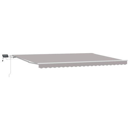 vidaXL Retractable Awning Light Grey 500 x 350 cm Fabric and Aluminium
