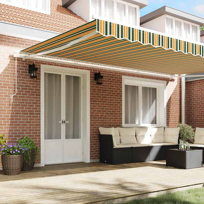vidaXL Retractable Awning Manual Multicolour 500 x 350 cm