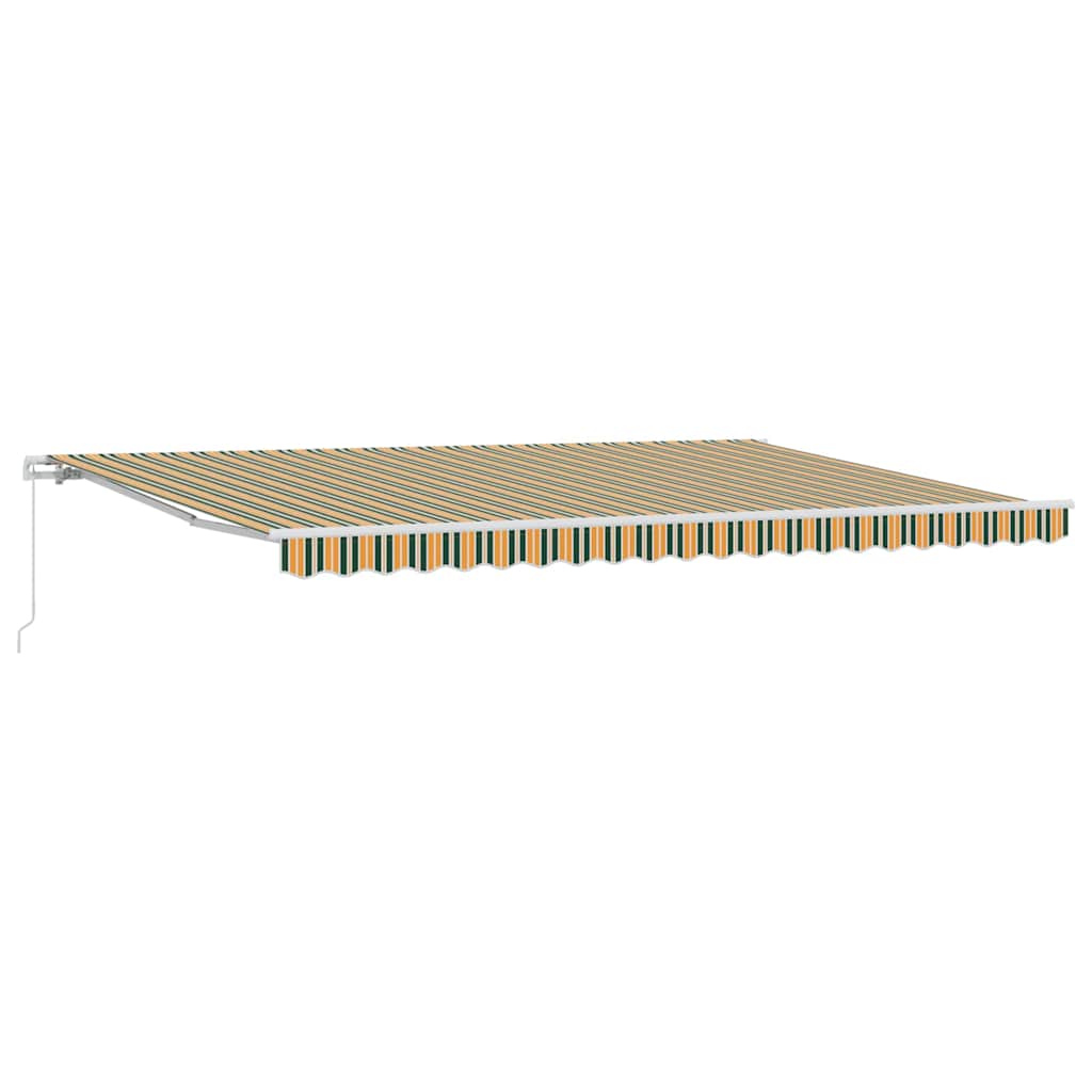 vidaXL Retractable Awning Manual Multicolour 500 x 350 cm