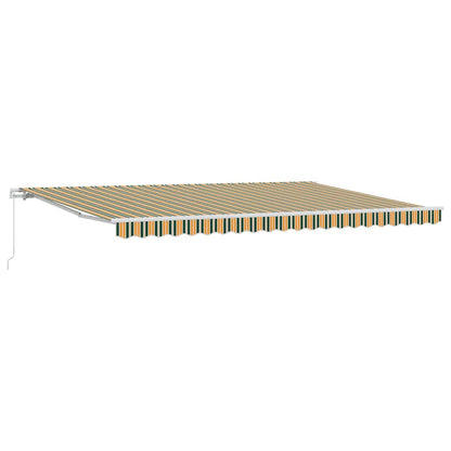 vidaXL Retractable Awning Manual Multicolour 500 x 350 cm