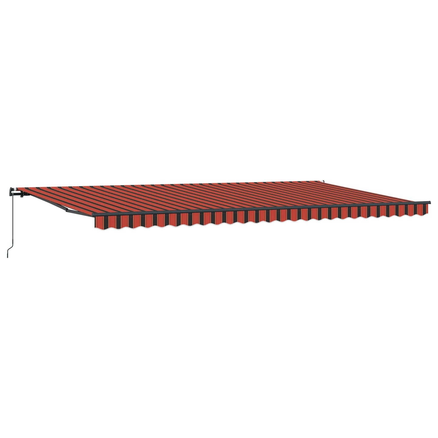 vidaXL Retractable Awning Orange and brown 600 x 300 cm