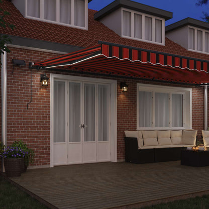 vidaXL Retractable Awning Orange and brown 600 x 300 cm Fabric