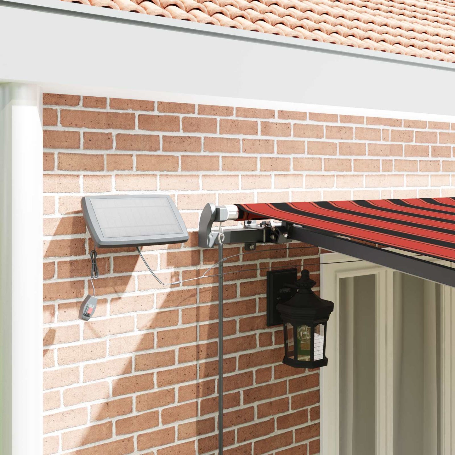 vidaXL Retractable Awning Orange and brown 600 x 300 cm Fabric