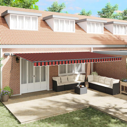 vidaXL Retractable Awning Orange and brown 600 x 300 cm Fabric