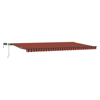 vidaXL Retractable Awning Orange and brown 600 x 300 cm Fabric