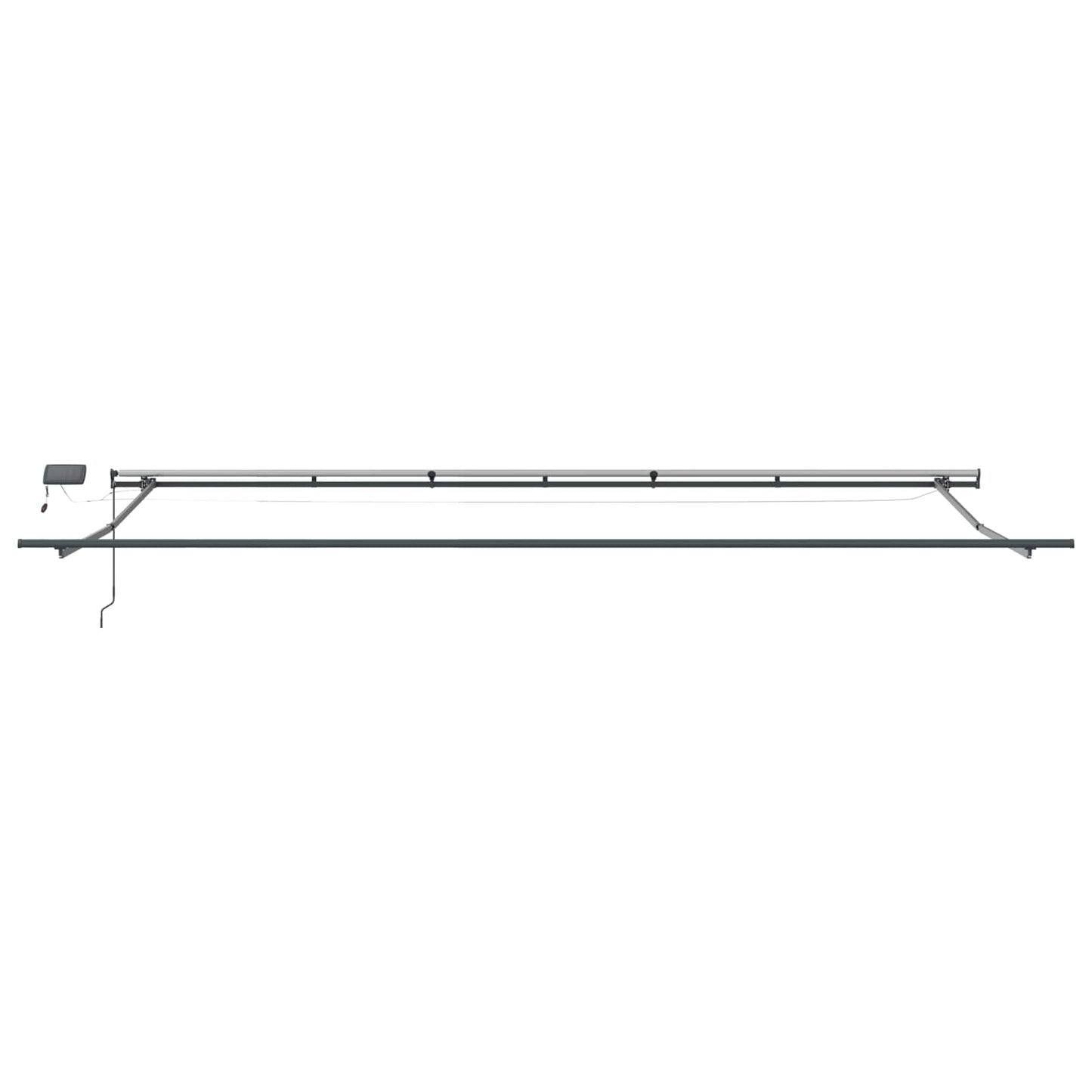 vidaXL Retractable Awning Orange and brown 600 x 300 cm Fabric