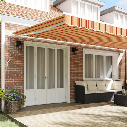 vidaXL Retractable Awning Yellow and Orange 600 x 300 cm