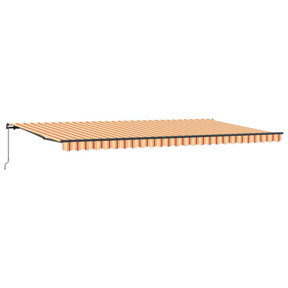 vidaXL Retractable Awning Yellow and Orange 600 x 300 cm