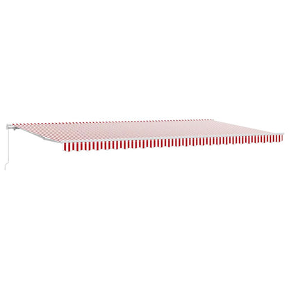 vidaXL Retractable Awning Red and White 600 x 300 cm